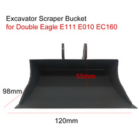 Excavator Scraper Bucket for Double Eagle E111 E010 EC160 Hydraulic Screw Modified RC Car Accessories
