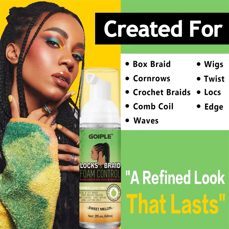 60 مل تجديل موس و 100 مللي مجموعة شامبو جديلة خالية من الشطف تصفيف التحكم في التجعد ترطيب الضفائر النظيفة قفل ومنتجات تويست