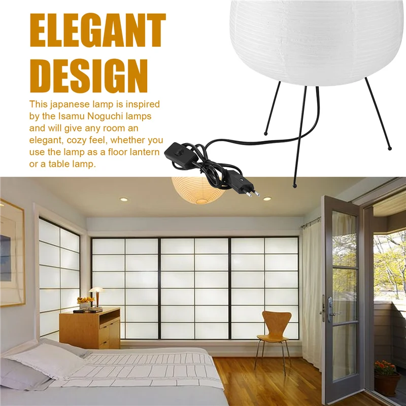 

BOFO Harmony Illuminated Akari Paper Lamp,Wabi-Sabi Decorative Lamp Inspired By Noguchi Rice Paper, Rice Paper Lamp