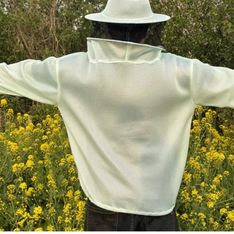 Picture 7: Anti Bee Suit Beekeeping Protective Hooded Jacket Veil Smock Breathable Mesh Protective Clothing Beekeeper Preventing Bee Bites