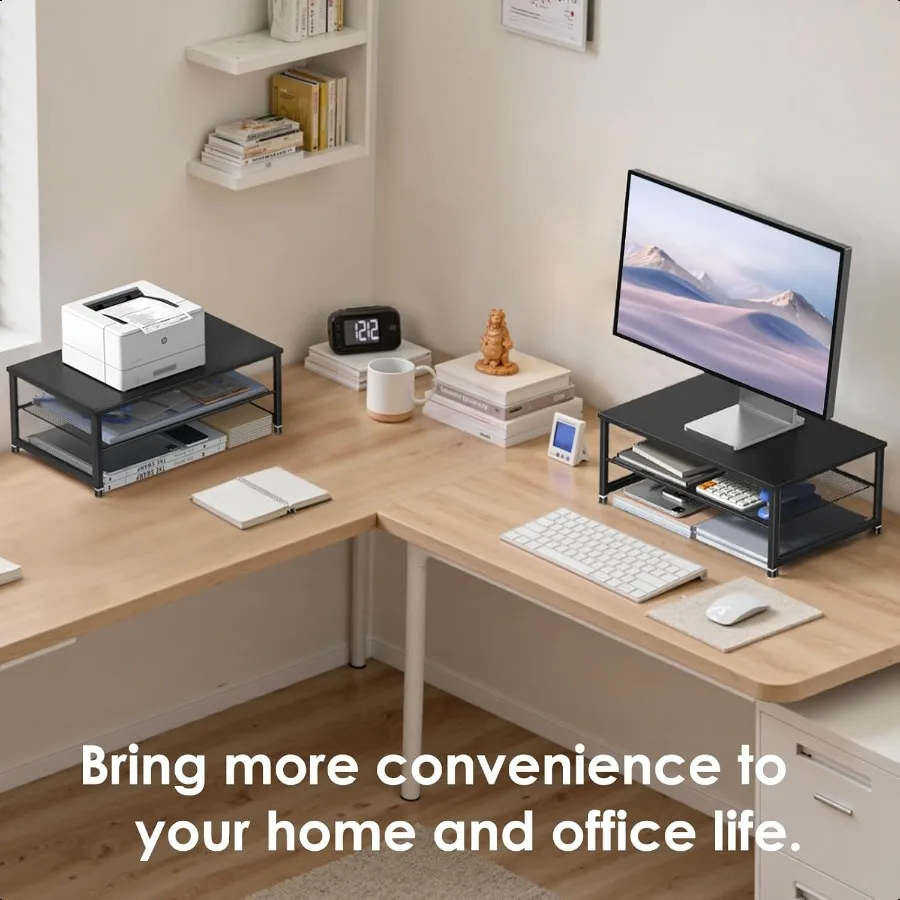 Desk Organizers and Accories Computer Monitor Stand Riser Printer Laptop Stand Office Desk Accories Desktop Workspace Organizer