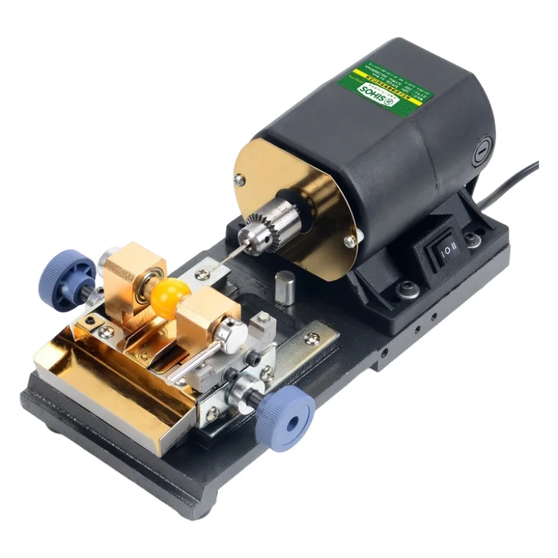 KOTUMY 220V Mini Electric Pearl Drilling Machine, Portable Bead Hole Punch Tool for Jade, Emerald, Amber & Wenwan Round Beads