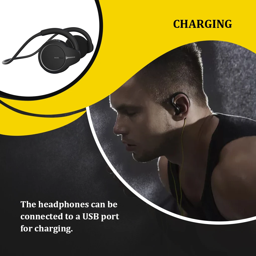 Bluetooth-Compatible Headphones 3D Stereo Sports Running Wireless Earphones Headphone Mp3 Player Waterproof Headset