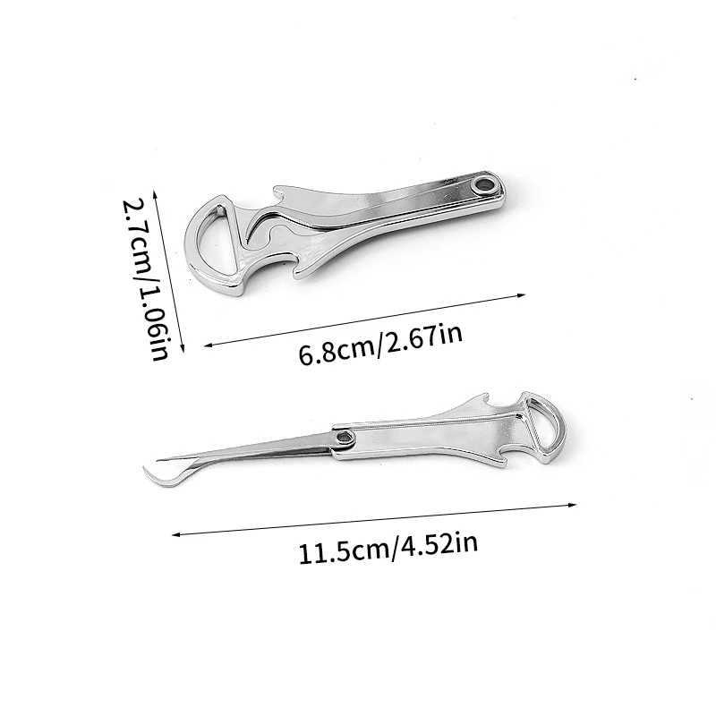 1 шт., портативная многофункциональная зубочистка из нержавеющей стали