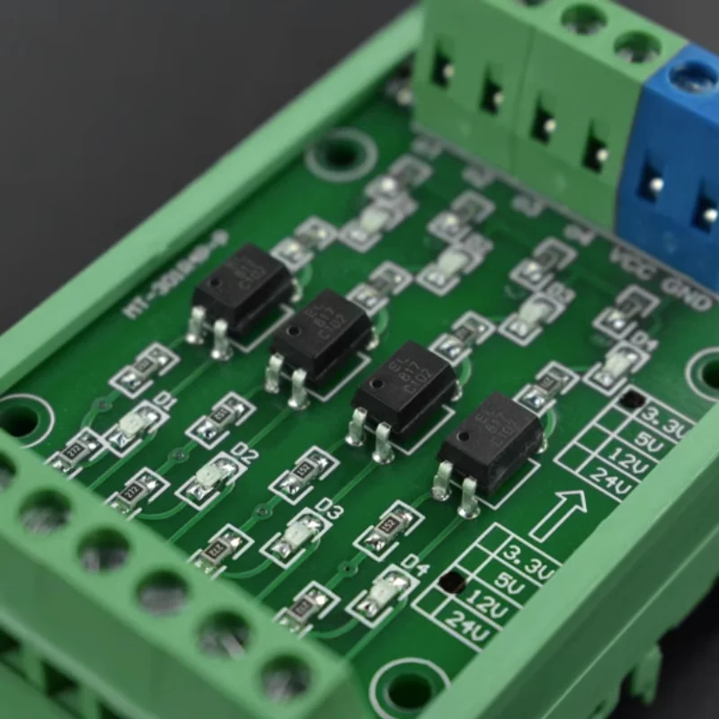Módulo de conmutación de nivel de 4 canales con aislamiento (12V a 3,3 V)