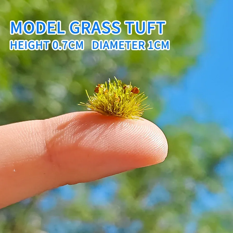 0.29inch Artificial Mini Static Grass Cluster Model Plants Flower Tuft Diy Making Project Sand Table Layout Scene Garden Decor