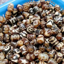 1PC Natural Tibetan Agate Dzi Beads DIY Jewelry Handmade Making DIY Necklace Bracelet Tibetan Dzi Beads Surprise Gift