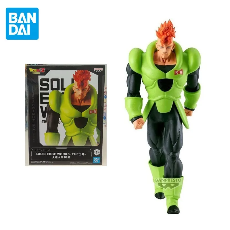 Bandai Original Dragon Ball Z SOLID EDGE WORKS Anime Figure ANDROID 16 Action Figure Toys for Boys Girls Children Birthday Gifts