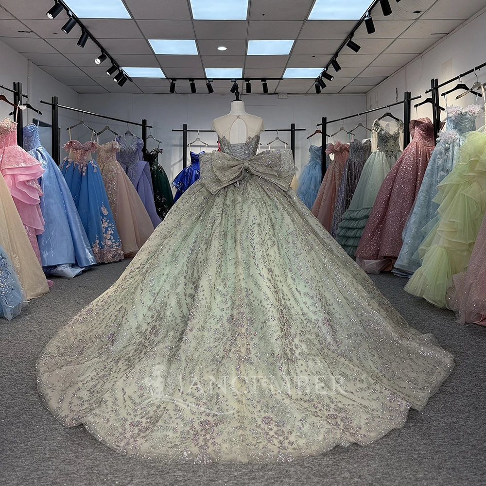 15 Years Quinceanera Dresses Beaded Customized Ball Gown Ruched Train 2026 Birthday Dress Customized vestido de 15 quinceañera