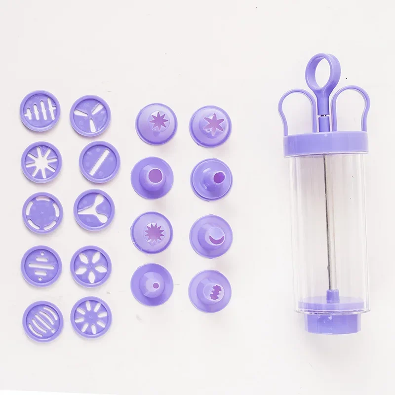 DIY Manual Cookie Press Maker Machine Gun Decorating Squeezing Machine for Making Churros Device Fritters Baking Tool