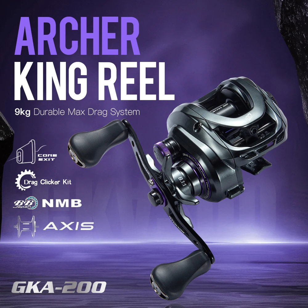 cylius-gka200-pro-ベイトキャスターリール-釣りリール-71-81-ギア比-パワー-6-1-9kg-バス-トラウト-bfs-フィッシングリール-ドラグ-クリッカーリール