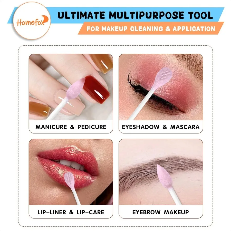 Pink Cotton Swabs Flattened Pointed 250 Count Organic XL Cotton Bud Double Side Tight Firm Wounded Precision Extra Large Cotton