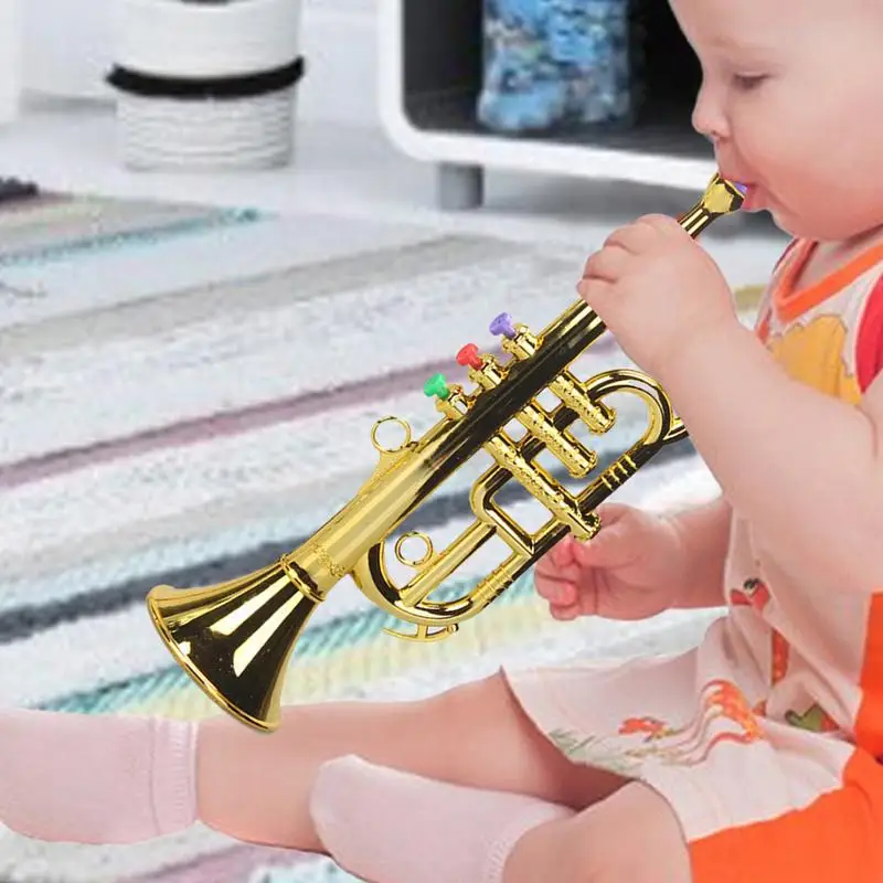 Simulated Trumpet Toy Musical Wind Instrument Simulated Horn Parent-Child Music Instruments Teaching Aids For Boys Girls Toddler