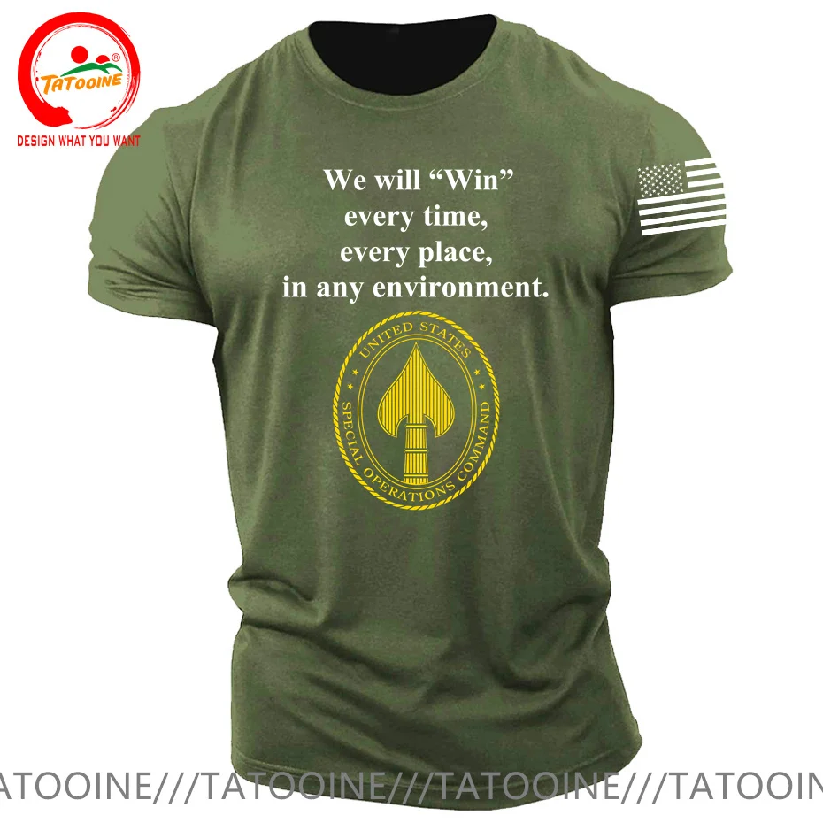 Забавная футболка с индивидуальным дизайном USSOCOM United States Special Operation Command, мужская стильная модная повседневная футболка, хлопковая футболка