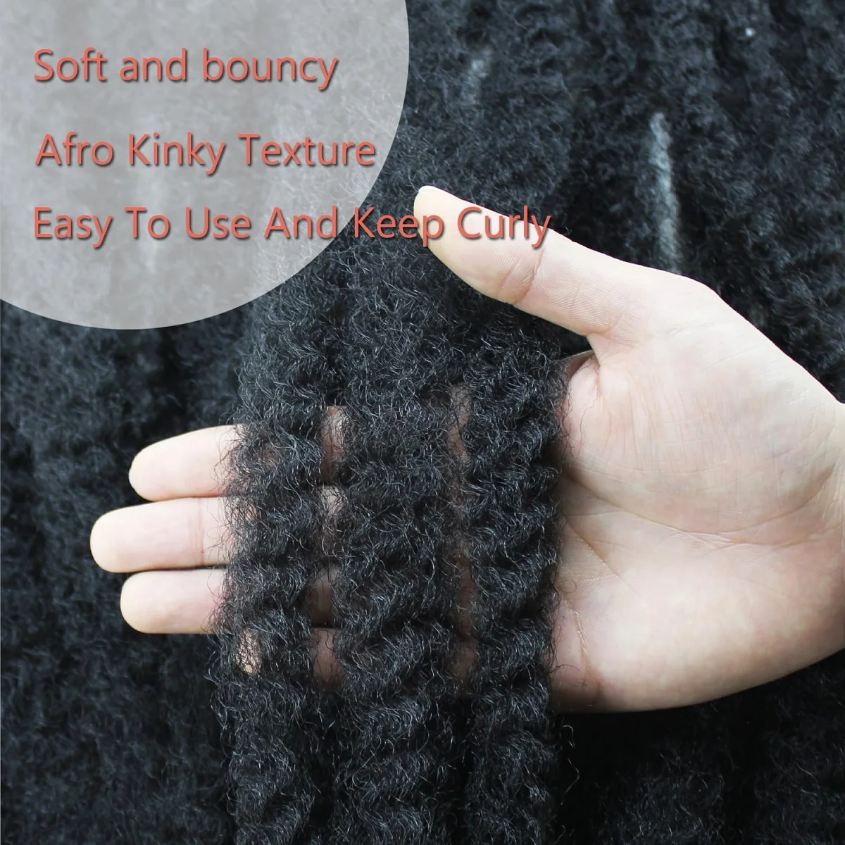 Afro Kinky Twist Crochet Synthetic Braid hair , Kanekalon Fiber Marley Hairs Extensions, Senegalese Curly, 24inch, 65g/pack