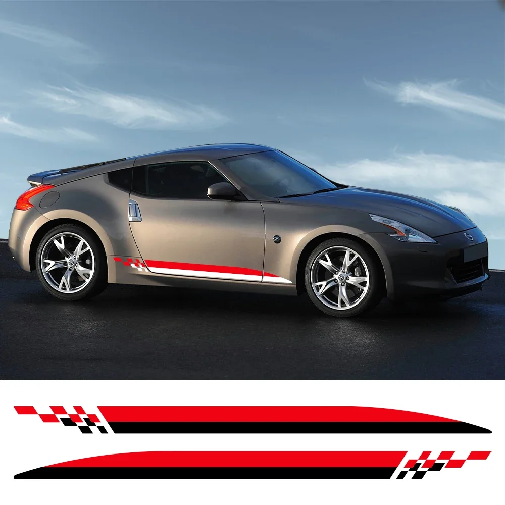 2Pcs Car Side Door Sticker Customized Vinyl Decals Decor For Nissan Z-Cars 350Z 370Z Fairlady Z33 Z34 Racing Sport Accessories