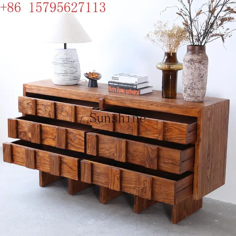 

Тумба-сервант Wabi Sandy Wind из массива состаренной древесины для прихожей, спальни или столовой