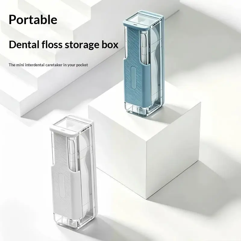 Automatic Dental Floss Dispenser Box With Mirror Portable Household High End Toothpick Floss Stick Container
