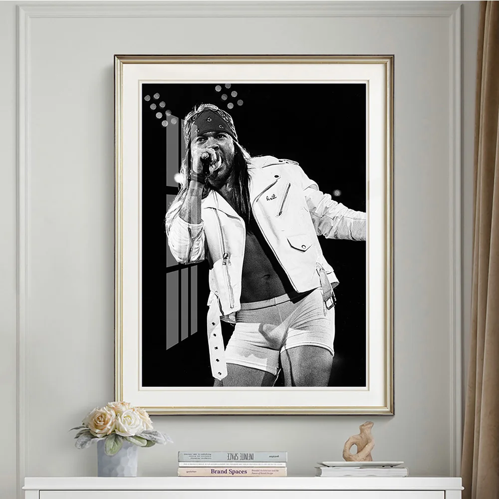 Axl روز موسيقى الروك المغني ستار عالية الوضوح الطباعة المشارك حائط لوح رسم صور لغرفة المعيشة ديكور المنزل #5