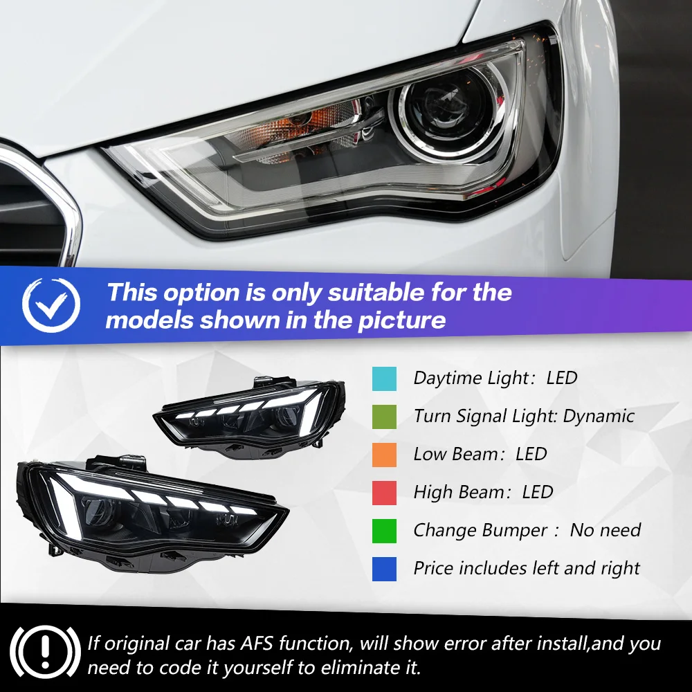 AKD Car Styling Head Lamp for Audi A3 Headlights 2013-2016 A3 8V