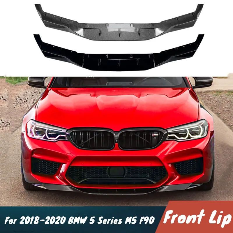 

Для BMW 5 серии 2018-2020 M5 F90 3 шт./компл. автомобильный передний бампер, спойлер на подбородок, карбоновый черный Bodykit, внешние тюнинговые аксессуары