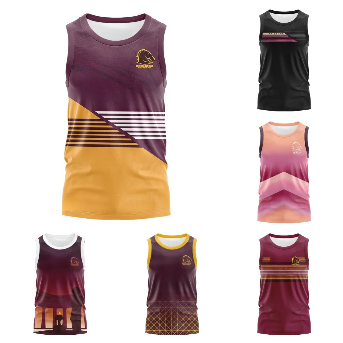 VEST 2023 Brisbane Broncos Olive Shirt