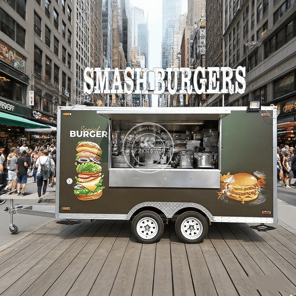 

Fully Equipped Food Truck with Full Kitchen Equipment Pizza BBQ Food Trailer Ice Cream Cart for Sale USA