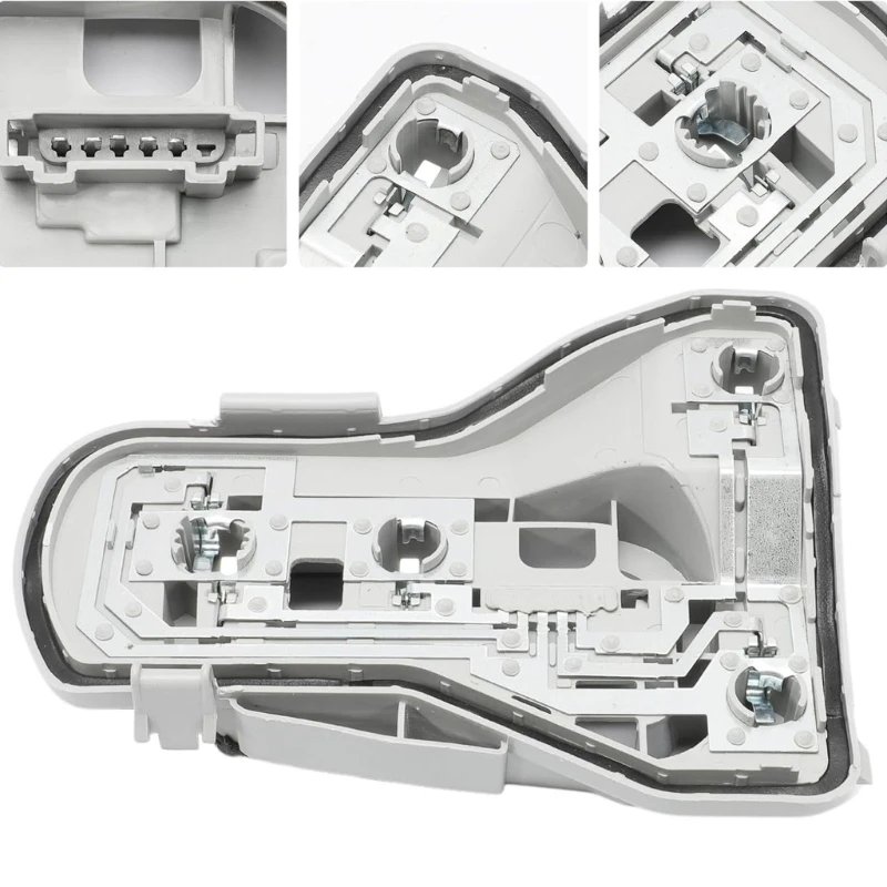 Lamp Holder Rear Tail Light Bulb Holder Replacement Plate 6Q6945257F 6Q6945258F for Automotive 9N 2005-2010 Gray Rear Lamp H9EE