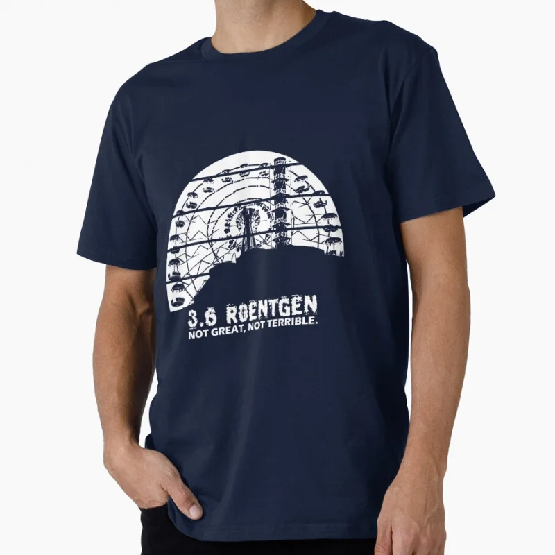 Chernobyl zone 3.6 roentgen radiation Retro gift t shirt for man Vintage Pripyat Graphic Clothes 100% cotton Men's All size S-6X