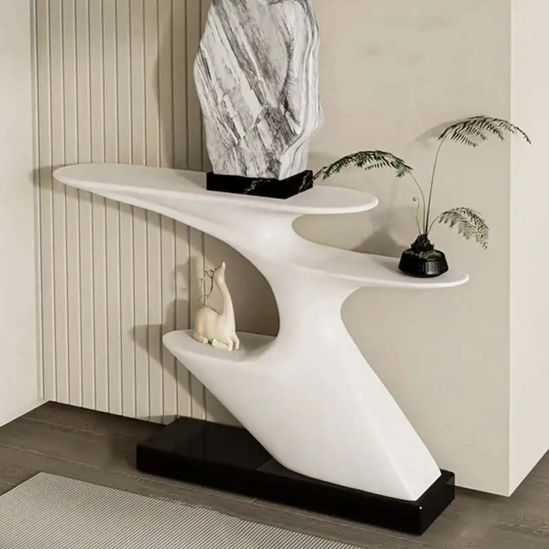 

Mini Corner Living Room Table Console White Nordic Office Table Design Minimalist Wohnzimmer Tisch Entrance Hall Furniture