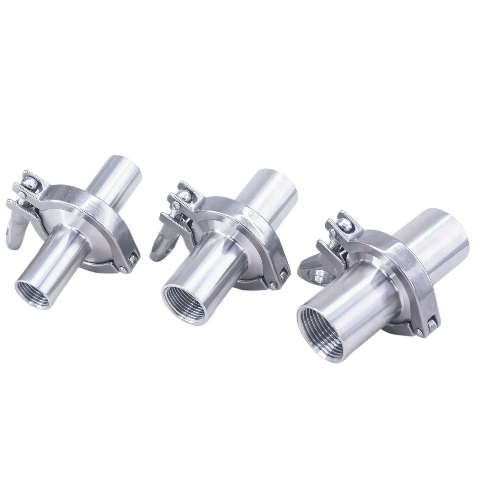 

Set 50.5mm Ferrule Fitting +Clamp+Gasket 1/2" 3/4" 1" NPT Female Tri Clamp 304 Stainless Sanitary Fitting Brew Beer