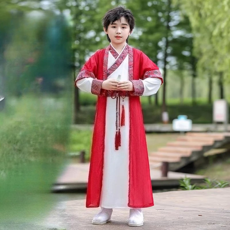 

Girl Kids Clothes Party Kung Fu Wushu Chinese Hanfu Dress Cosplay Stage Performance Costume Boy Ethnic Style Children Clothing