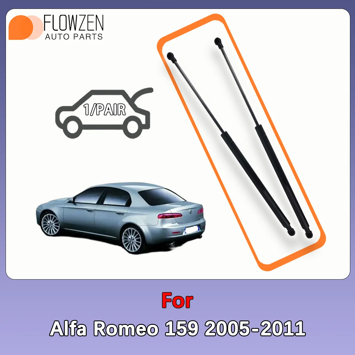 

Газовые стойки багажника, пружинная планка для Alfa Romeo 159 2005-2011, задняя амортизационная стойка, прижимная штанга OE 60680087