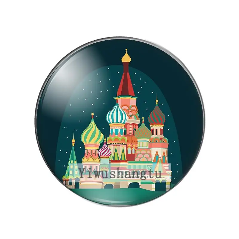 Colourful love castle princess painting 8mm/10mm/ 12mm/18mm Round photo glass cabochon demo flat back Making findings ZB0543