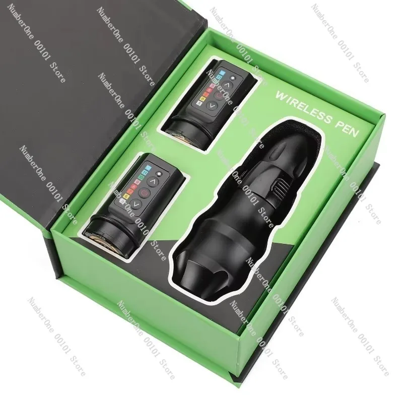 Dual Battery 4.0mm Stroke Tattoo Pen Adjustable Needle Depth Liner Shader Combo Wireless Rechargeable Rotary Professional PMU