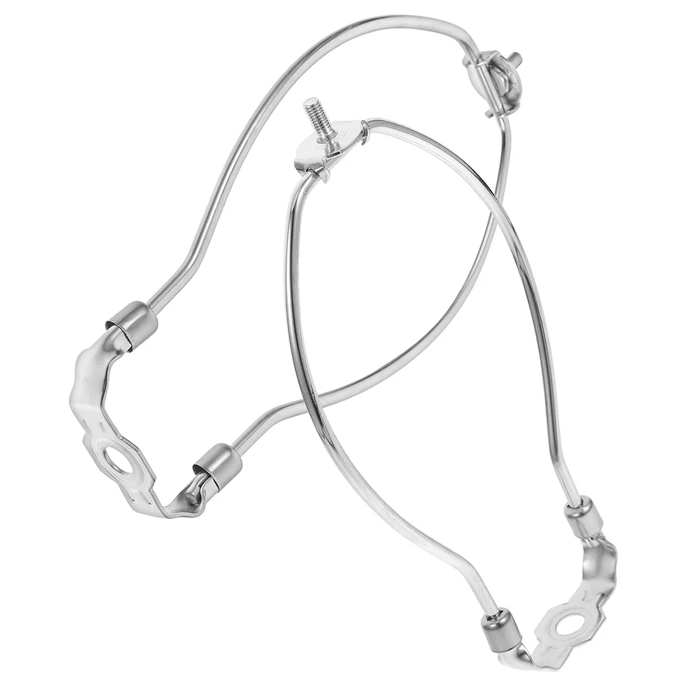 

2pcs Universal Lamp Harp Bracket 6 Inches Chrome Adjustable Harp For Lampshade Sturdy Horn Design Lamp Shade Holder Adapter