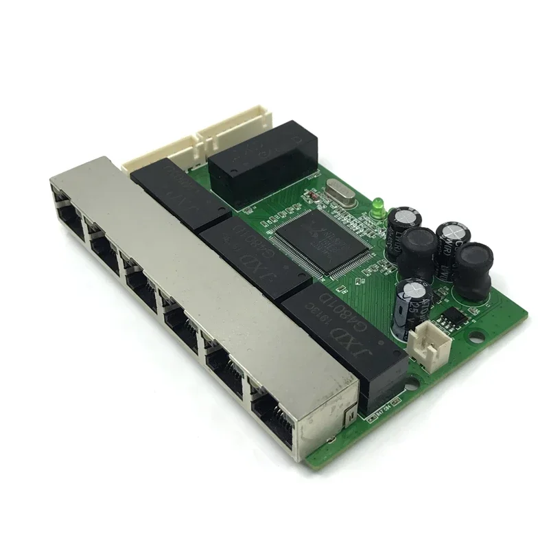 OEM PBC 8-poorts Gigabit Ethernet-switch 8-poorts met 8-pins header 10/100/1000 m hub 8-weg power pin printplaat OEM schroef gat