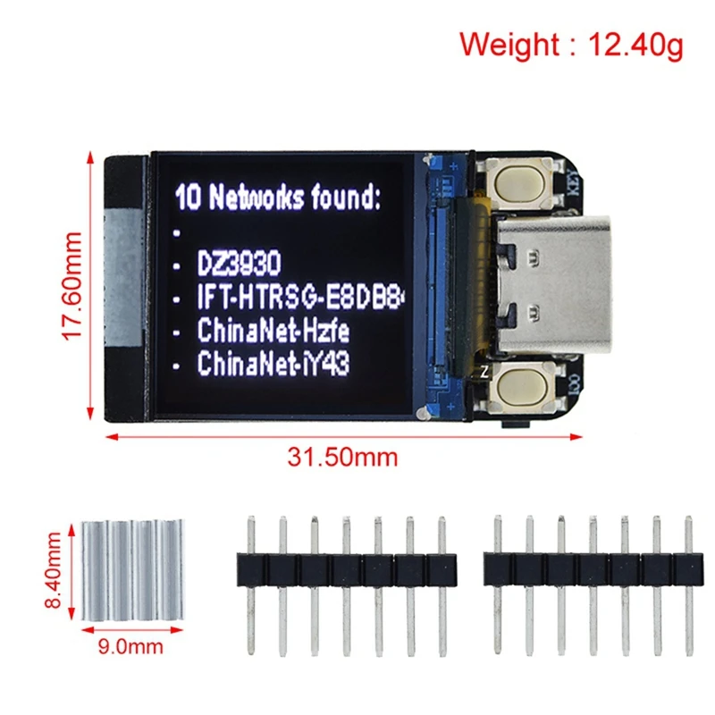 T-QT V1.1 - GC9107 0.85 Inch LCD Display Module Development Board WIFI Bluetooth Full Color IPS 128x128 Screen [echVer-]