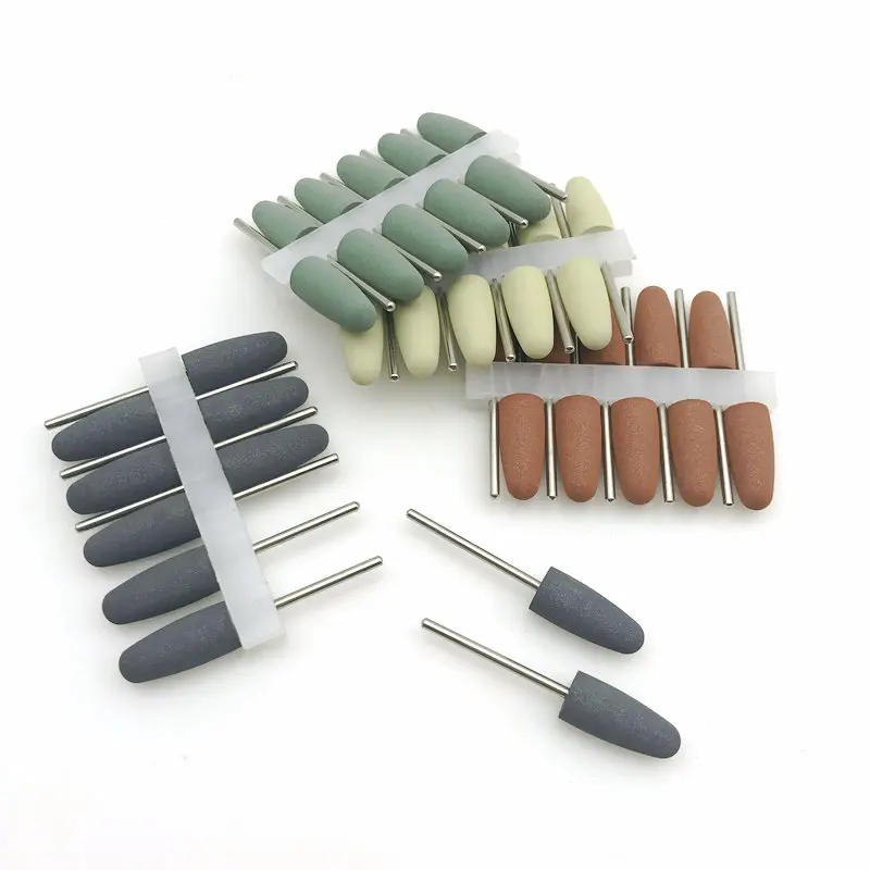 40pcs Silicone Rubber Dental Polishing polisher grinders nail drill bits for electric manicure and Oral intial polishing Burs