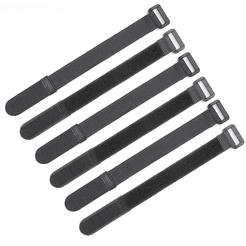 Cable Tie Fishing Rod Non-slip Firm Reverse Buckle Black Fishing Tackle Rod Holder Accessories Reusable Self Adhesive Ties