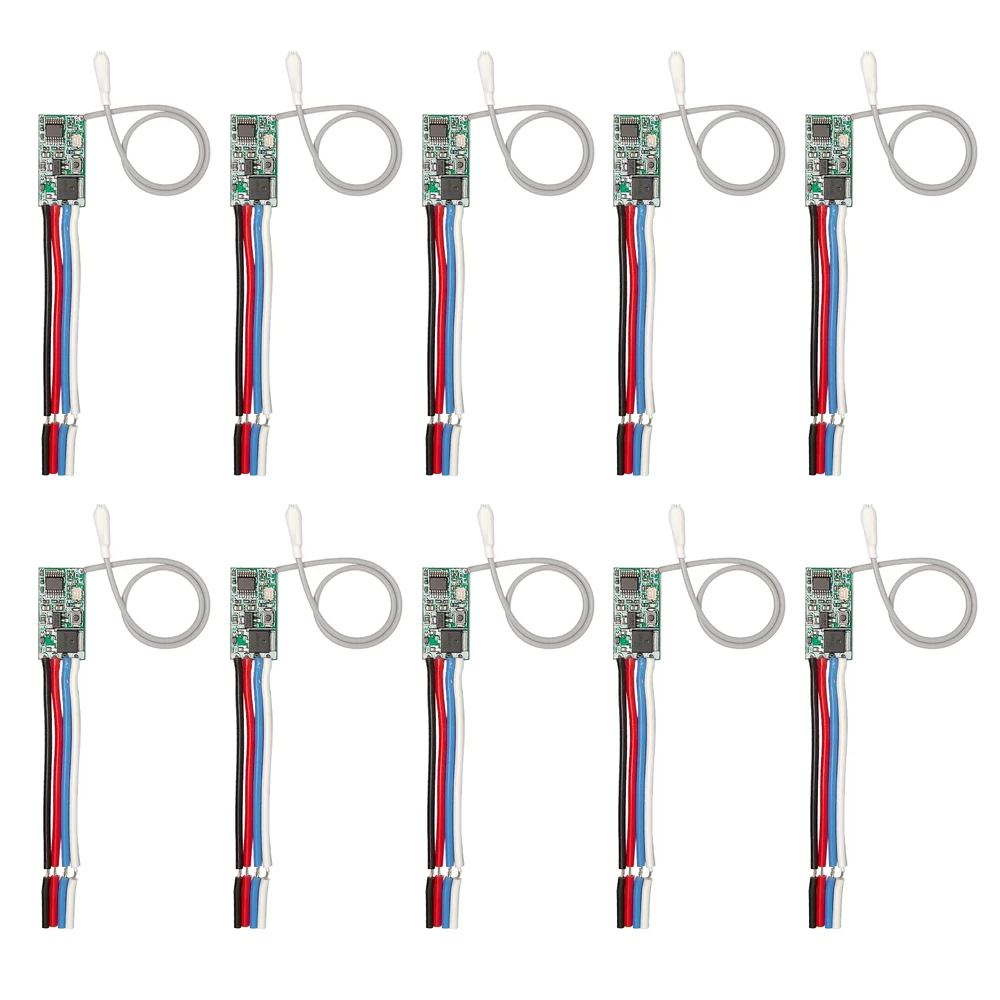 QIACHIP 433 MHz kabelloser Fernbedienungsschalter, Mini-Empfänger mit großer Reichweite, 3,6 V, 12 V, 24 V und 433 MHz-Sender, LED-Fernbedienung
