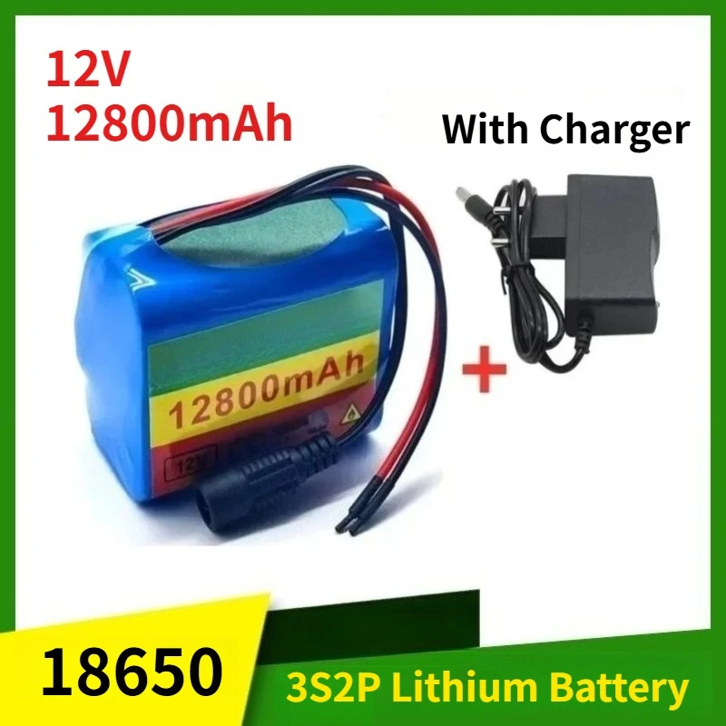 

18650 3S2P 12V 12800mAh Rechargeable Lithium Battery with Charger