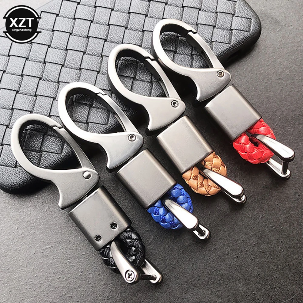 Car Key Holder Key Rings Key Chain Hand Woven Horseshoe Buckle Keychain Car Keyring Gift for Mercedes Keychain for Scania