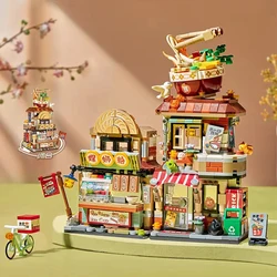 LOZ Creative Mini 2in1 City Food Street Building Block Lemon Store StreetAssembly Model Brick Children Toys Gifts