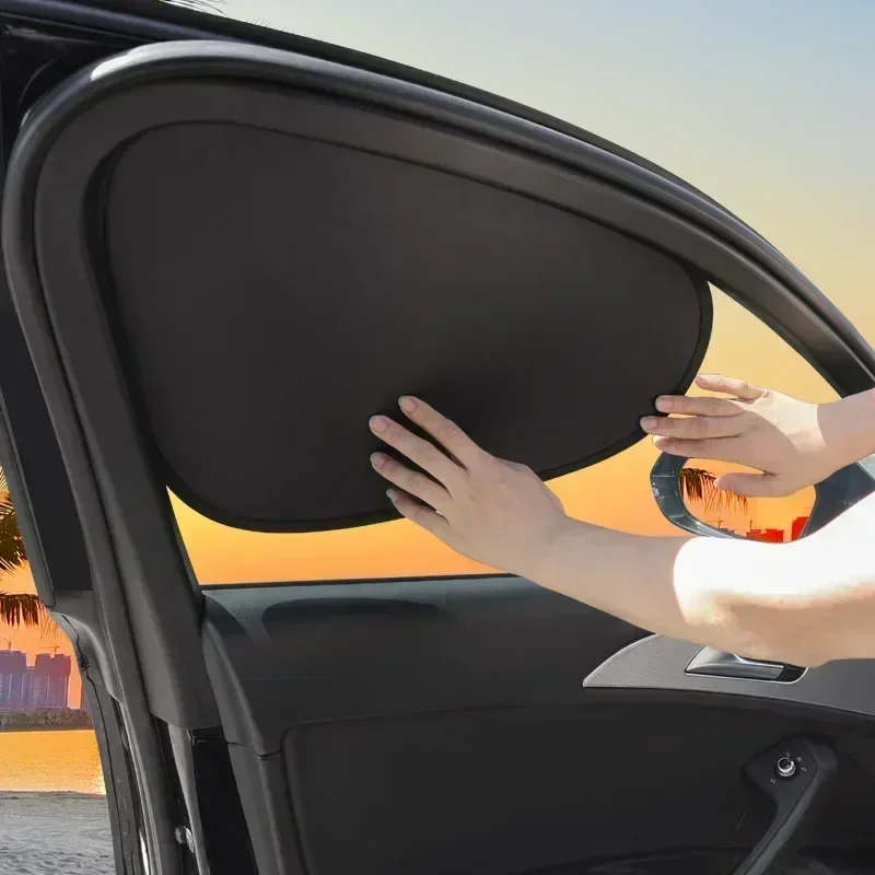 Car Sunshade Window Self-priming Sunscreen Heat Insulation Shield Inside Electrostatic Adsorption Side Curtain Privacy Car Mesh view 5