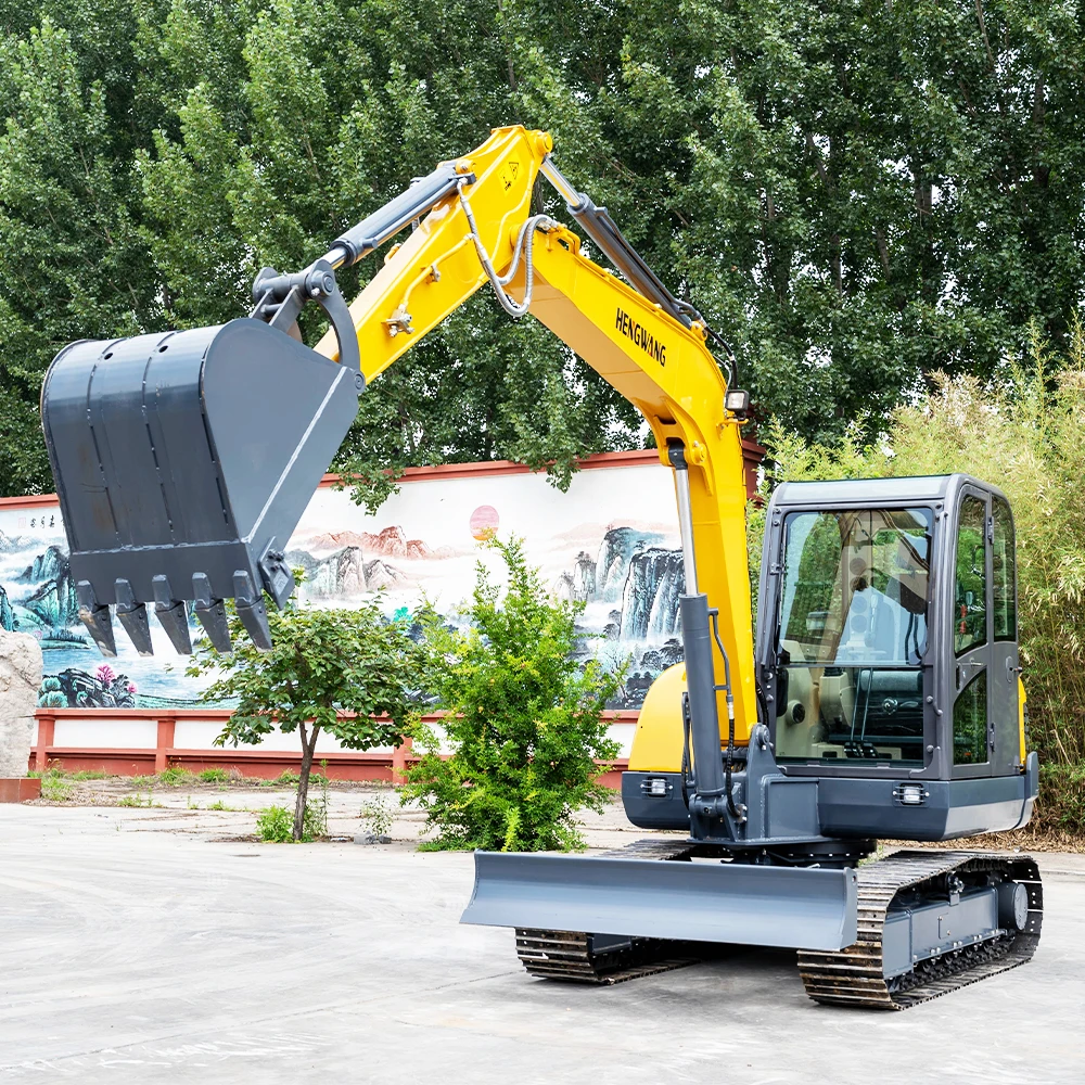 Maatwerk Graafmachine 6 Ton Hydraulische Rupsgraafmachine Mini Digger Landbouwmachines En Uitrusting Voor Tuinboerderij HW-60