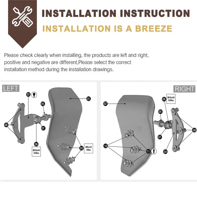 ABOK-For BMW R1200GS R1250GS Adventure R1200R RS R1250R RS LC Motorcycle Splash Foot Protector Rear Brake Shift Cover