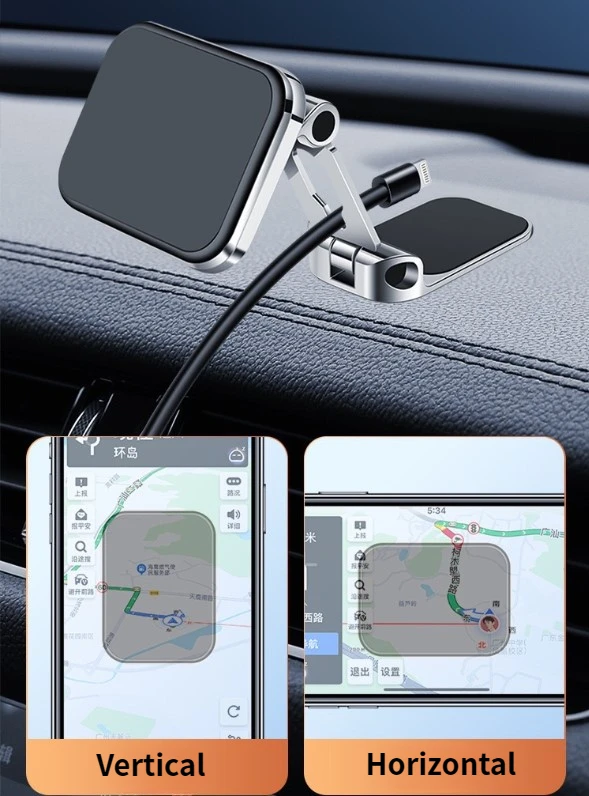 2024 Magnetische universele autotelefoonhouder 360 °   Rotatie Opvouwbaar instrumentenpaneel Mobiele telefoonhouder Telefoonaccessoires