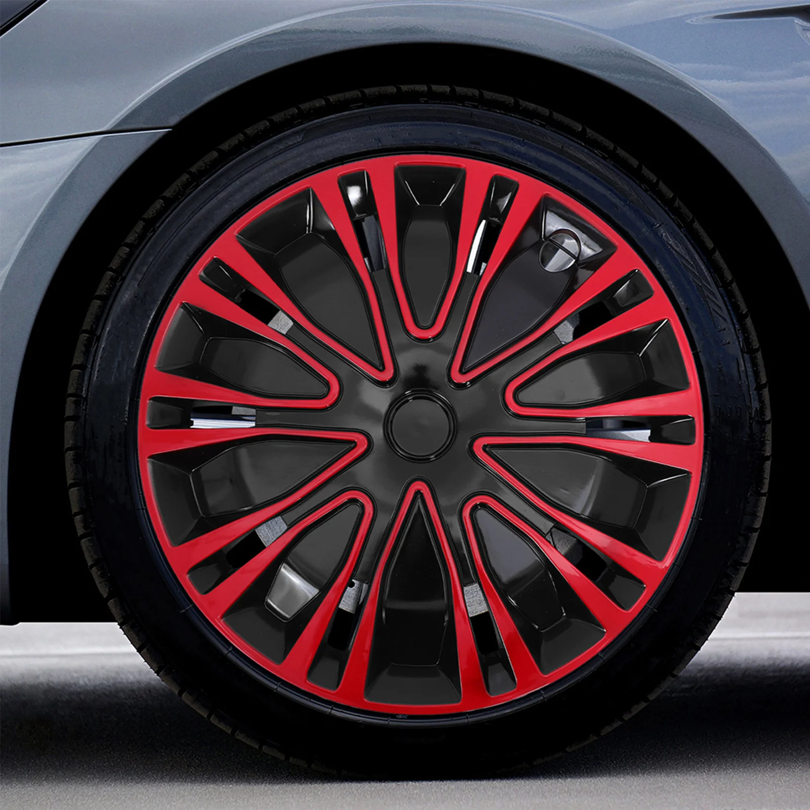 

13 Inch Decorative Wheel Hub Cover Heavy Duty PP Construction Easy Installation Fit for Various Vehicle Rims Wheel Center