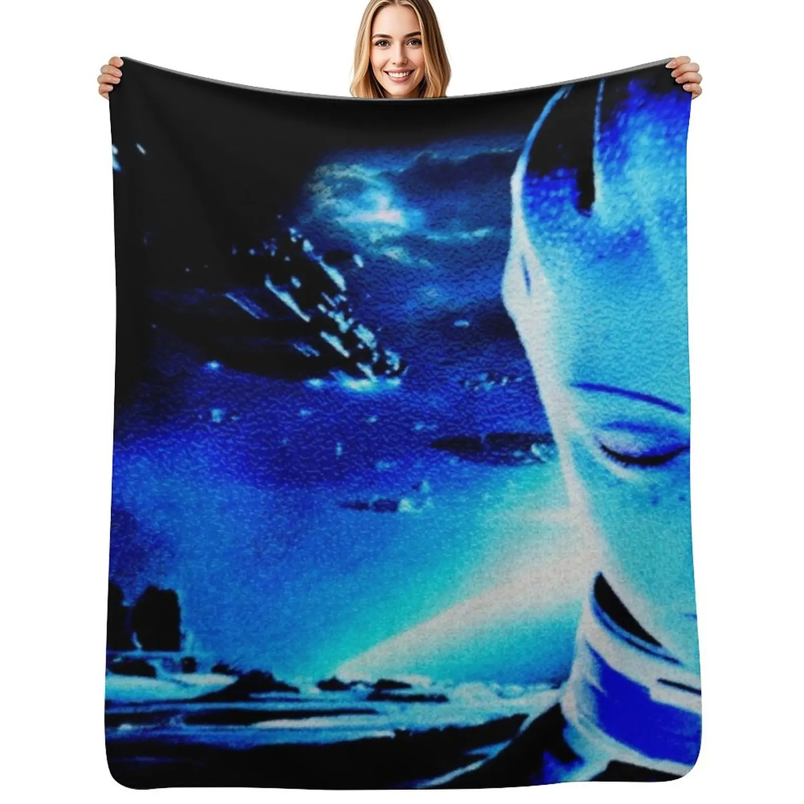 

Mass Effect: Liara T'Soni Digital Glass Painting Throw Blanket Beach valentine gift ideas blankets and throws Designers Blankets